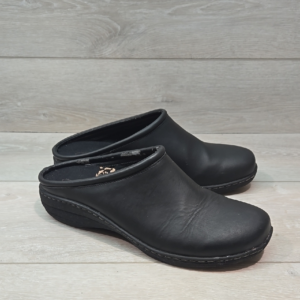 Aetrex Women's Leather Mary Jane Slip-On Clogs Mule Slip Resistant Shoes 10.5-11
